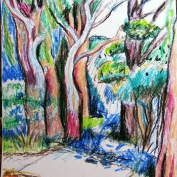 Malerei mit dem Titel "Eucalyptus at Lafay…" von Ixygon, Original-Kunstwerk