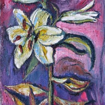 Painting titled "Lily" by Ixygon, Original Artwork, Oil