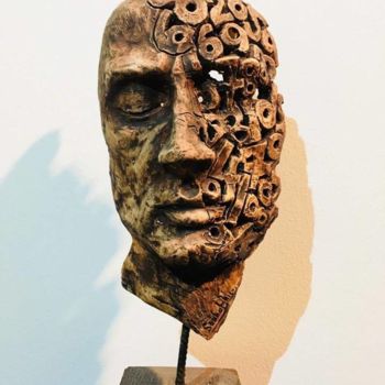 Sculpture intitulée "Numbers" par Iyad Sabbah, Œuvre d'art originale, Argile