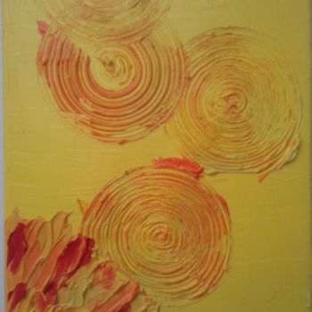 Malerei mit dem Titel "yellow abstraction.…" von Iia Ivinskaia, Original-Kunstwerk, Öl