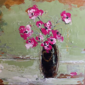 제목이 "Mon amie la rose"인 미술작품 Iza로, 원작, 아크릴 나무 들것 프레임에 장착됨