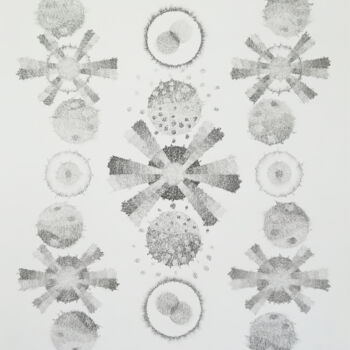 Desenho intitulada "L'univers intérieur" por Izabela Hren, Obras de arte originais, Lápis