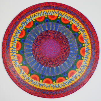 Malarstwo zatytułowany „Mandala Harmonii Cz…” autorstwa Izabela Ewa Ołdak, Oryginalna praca, Akryl