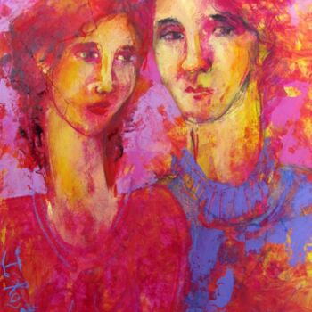 Painting titled "COUPLE" by Izabela Rostkowska, Original Artwork