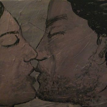 Pittura intitolato "Kiss" da Izalord, Opera d'arte originale
