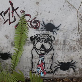 Malerei mit dem Titel "martinique-dog.jpg" von Iza Zaro, Original-Kunstwerk, Acryl