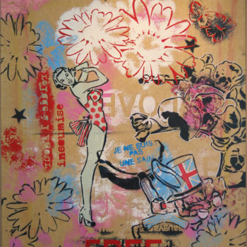 Картина под названием "Alice au pays des m…" - Iza Zaro, Подлинное произведение искусства