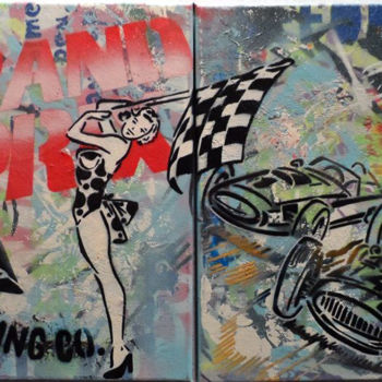 Peinture intitulée "Le grand-prix" par Iza Zaro, Œuvre d'art originale