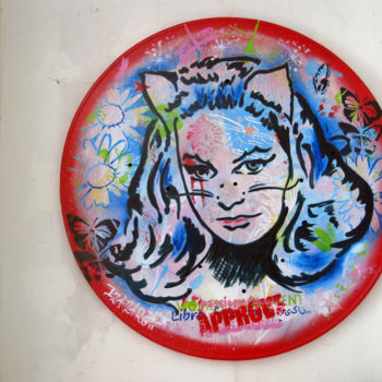 Peinture intitulée "catwoman Julie N" par Iza Zaro, Œuvre d'art originale