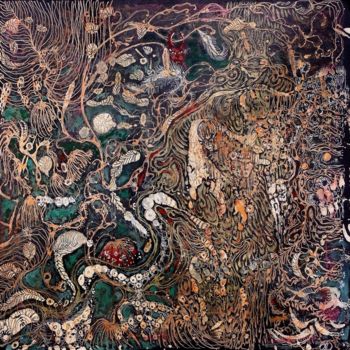 Malerei mit dem Titel "FOREST SPELLS" von Izabella Ortiz, Original-Kunstwerk
