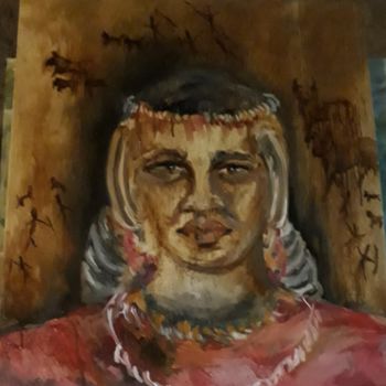 Картина под названием "Воин" - Яна Александровна, Подлинное произведение искусства, Масло