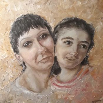 Painting titled "Портрет" by Iana Aleksandrovna, Original Artwork, Oil