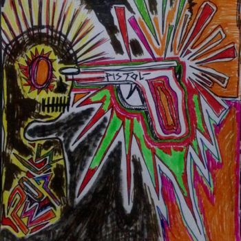 Painting titled "Humanity" by Izul Hawk, Original Artwork, Marker