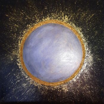 Pittura intitolato "The Moon" da Poussy, Opera d'arte originale, Acrilico