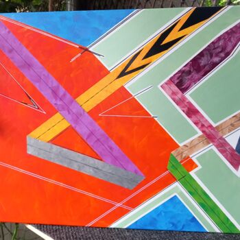 Schilderij getiteld "The path of life" door Poussy, Origineel Kunstwerk, Acryl