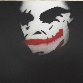 Painting titled "the Joker" by Jimmy Guttin, Original Artwork, Spray paint