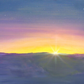 「Flight Level Sunset」というタイトルの絵画 J.Lemkiによって, オリジナルのアートワーク, アクリル