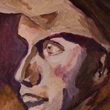 Картина под названием "portret" - J.M. Mondria, Подлинное произведение искусства, Акрил