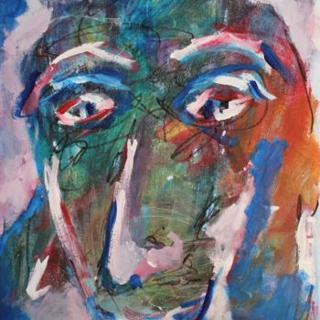 Pintura titulada "portret" por J.M. Mondria, Obra de arte original, Acrílico