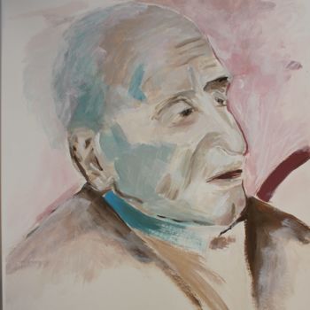Painting titled "portret" by J.M. Mondria, Original Artwork, Acrylic