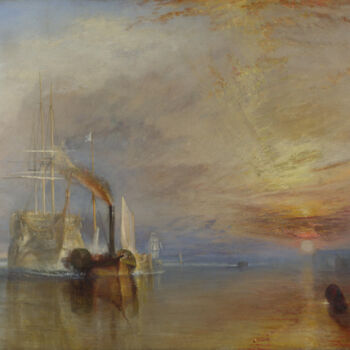 Pintura intitulada "Le Fighting Temerai…" por J. M. W. Turner, Obras de arte originais, Óleo