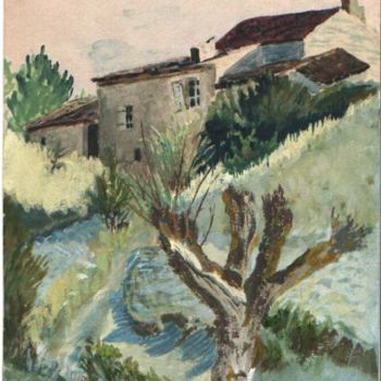 Peinture intitulée "Drôme, house, France" par J-Mail, Œuvre d'art originale