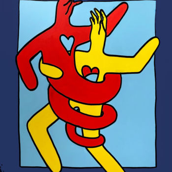 Painting titled "The Dancers" by Joanes, Original Artwork, Acrylic