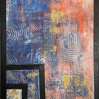 제목이 "Reflets tourbillonn…"인 미술작품 J-Ph Verselin로, 원작, 기름 나무 들것 프레임에 장착됨