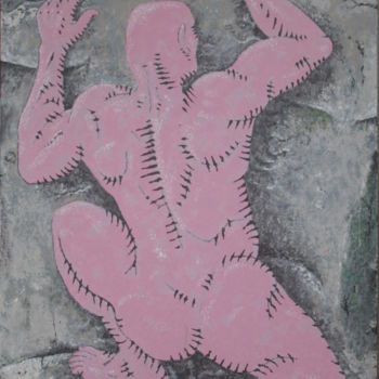 Peinture intitulée "Escalade" par Jorje Muriel Rivedale, Œuvre d'art originale, Acrylique Monté sur Panneau de bois