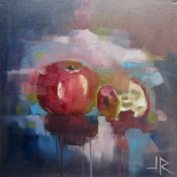 Painting titled "Red Apples" by Jana Ruppertova, Original Artwork, Oil