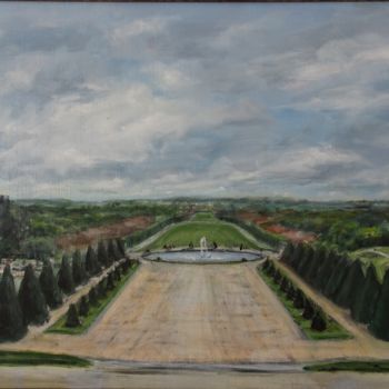Peinture intitulée "Le parc de Sceaux" par Julien Salette, Œuvre d'art originale, Huile Monté sur Châssis en bois