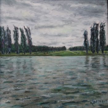 Malerei mit dem Titel "Le grand canal du P…" von Julien Salette, Original-Kunstwerk, Öl Auf Keilrahmen aus Holz montiert