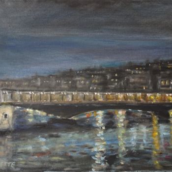 Картина под названием "Le pont Bir Hakeim…" - Julien Salette, Подлинное произведение искусства, Масло Установлен на Деревянн…