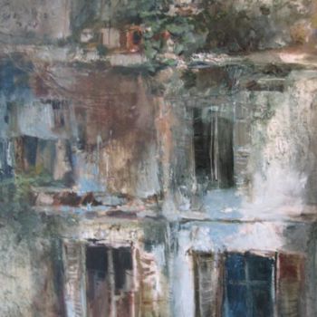 Painting titled "Facade Andalus/ col…" by Jaamati, Original Artwork