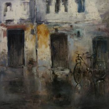 Malerei mit dem Titel "Refrlet des portes…" von Jaamati, Original-Kunstwerk