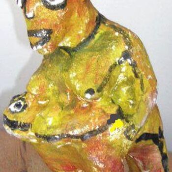 Escultura intitulada "Maternité africaine" por Monsieur Jaber, Obras de arte originais, Média Mixtas