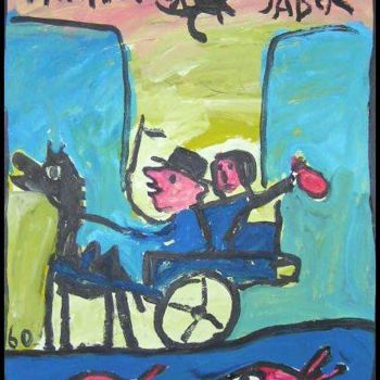 Painting titled "Le Voyage" by Monsieur Jaber, Original Artwork