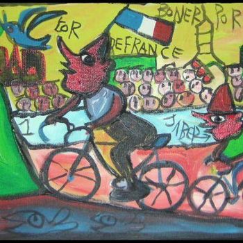 Painting titled "Tour de France" by Monsieur Jaber, Original Artwork