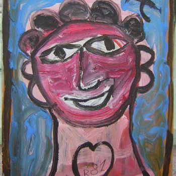 Painting titled "Portrait" by Monsieur Jaber, Original Artwork