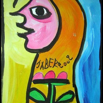 Pintura titulada "Ma gazelle" por Monsieur Jaber, Obra de arte original