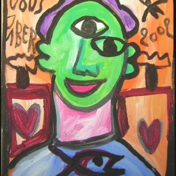 Peinture intitulée "Je t'ai a l'oeil" par Monsieur Jaber, Œuvre d'art originale