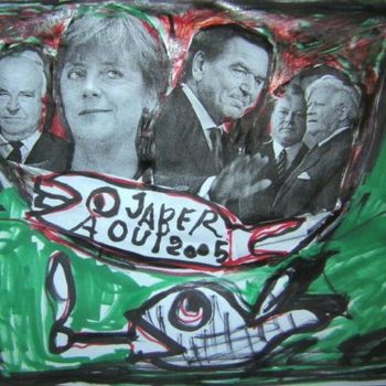 Peinture intitulée "elections en allema…" par Monsieur Jaber, Œuvre d'art originale