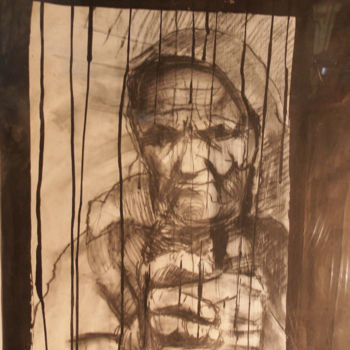 Рисунок под названием "sans titre" - Jaroslaw Jablonski, Подлинное произведение искусства, Древесный уголь
