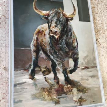 Painting titled "El Toro ll" by Antonio Cavagnaro, Original Artwork, Oil