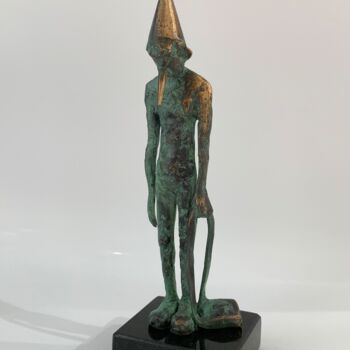 Skulptur mit dem Titel "Pinocchio" von Jacek Cholewa, Original-Kunstwerk, Bronze