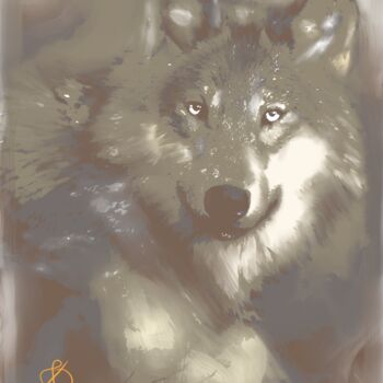 Arte digital titulada "The Wolf" por Jacildo Silva, Obra de arte original, Pintura Digital