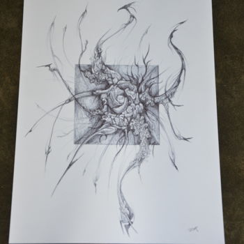 Drawing titled "Série 1.4" by Stoff, Original Artwork, Ballpoint pen
