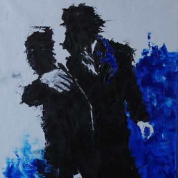 Painting titled "Kiss" by Jacek Gaczkowski, Original Artwork, Oil