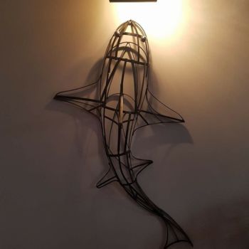Skulptur mit dem Titel "requin.jpg" von Jacques Veinante (jackart), Original-Kunstwerk, Metalle