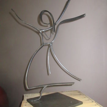 Escultura intitulada "la danseuse" por Jacques Veinante (jackart), Obras de arte originais, Metais